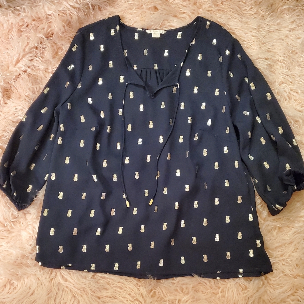 C&E navy pineapple top